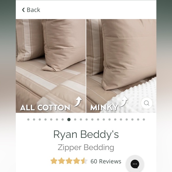 Beddys- Ryan’s Bed. Beige Bedding Set with Strips. Full size. - Picture 2 of 2